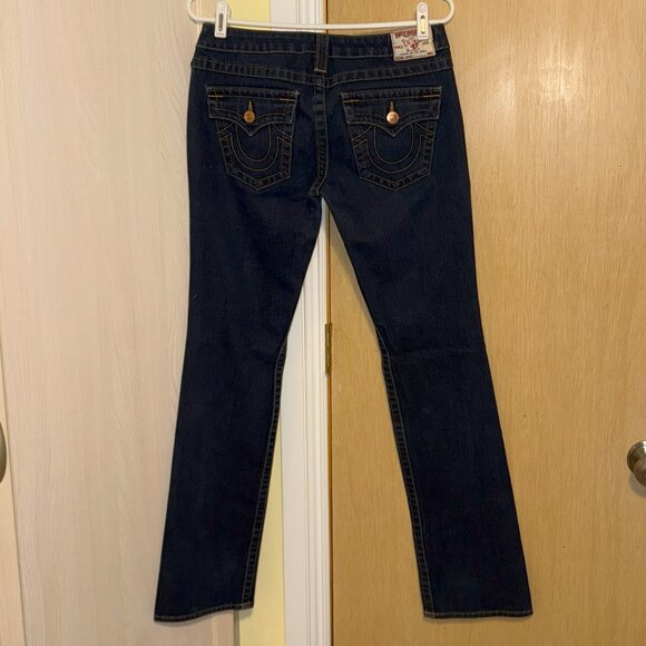 Iconic True Religion Dark Wash Low Rise Bootcut Jeans - Picture 4 of 5